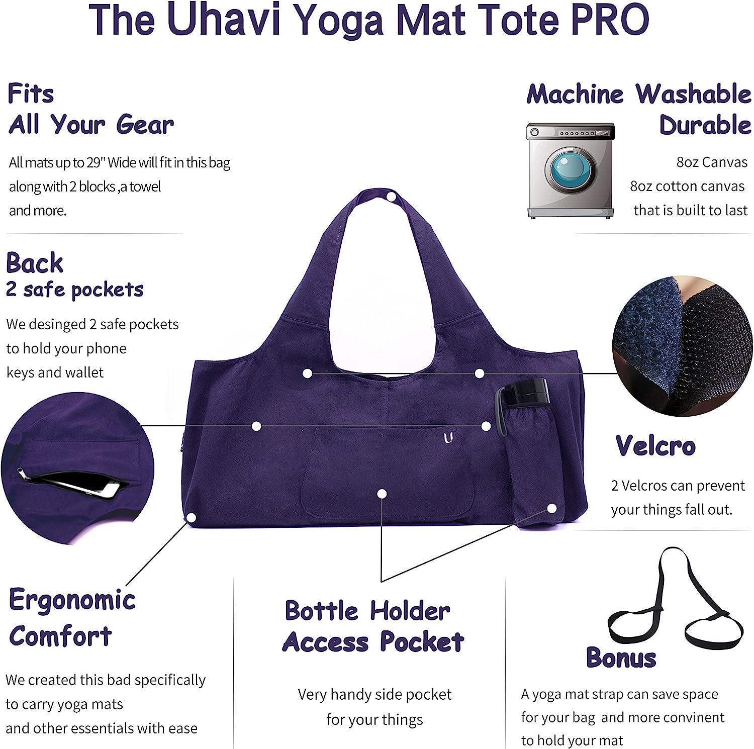 Yoga Mat Bag | Light Weight | Pockets to Carry Yoga Blocks, Large Mat & More