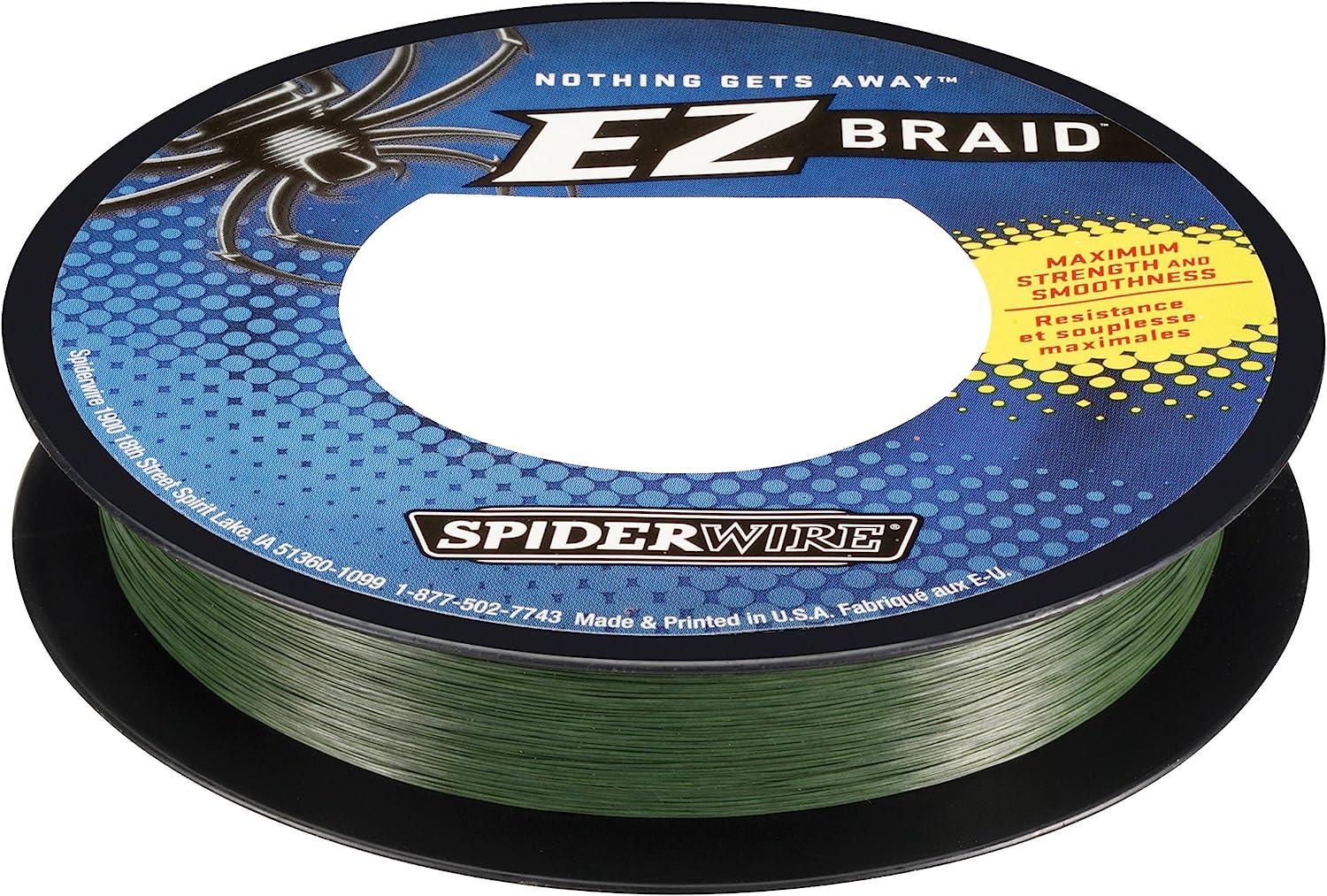 Spiderwire EZ Fishing Line (Braid/Fluorocarbon/Monofilament) 300 Yards Moss  Green 10 Pounds