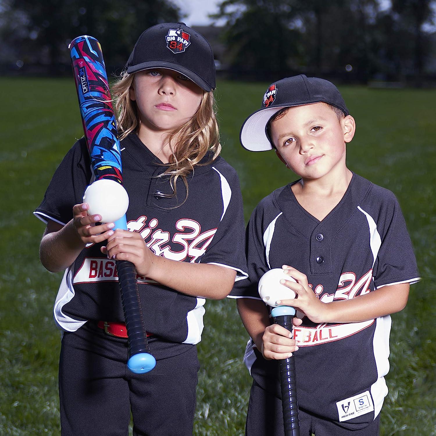 Ortiz34 Homerun T-Ball Set- David Ortiz 3-in-1 Bat, Baseball, Glove Bundle  (Made for Youth/Kids) 