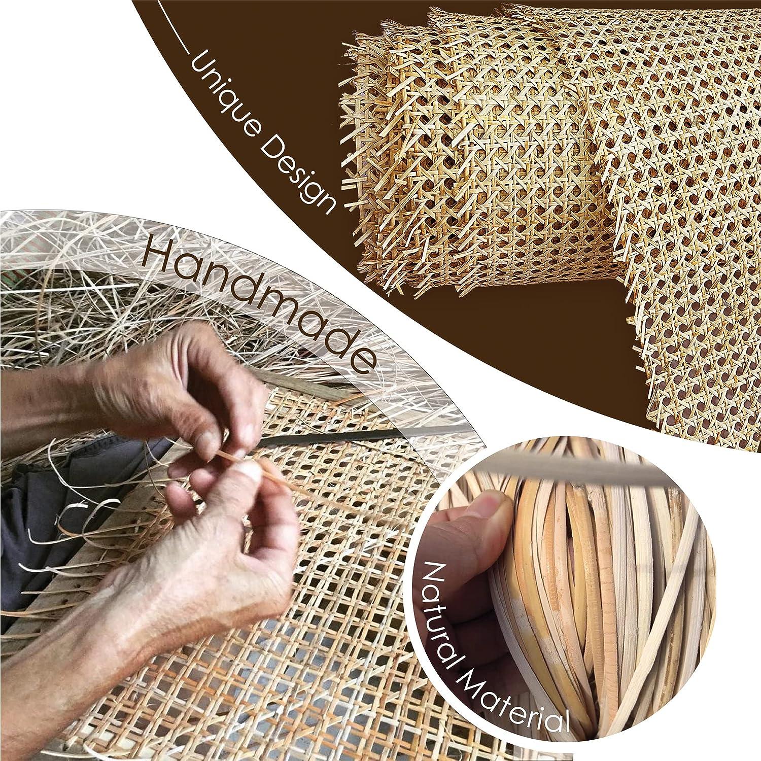 24 Wide Natural Rattan Webbing Roll for Caning Projects Pre - Woven Open  Mesh for Caning Chair, Craft Cabinet and Furniture - Natural Rattan Hexagon  Cane Webbing 