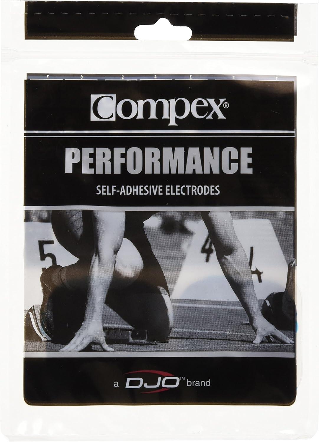 Compex Easy Snap Electrodes 2in x 4in for Edge, Performance, Sport Elite  Muscle Stimulators – Blue, 2 Count (Pack of 1)