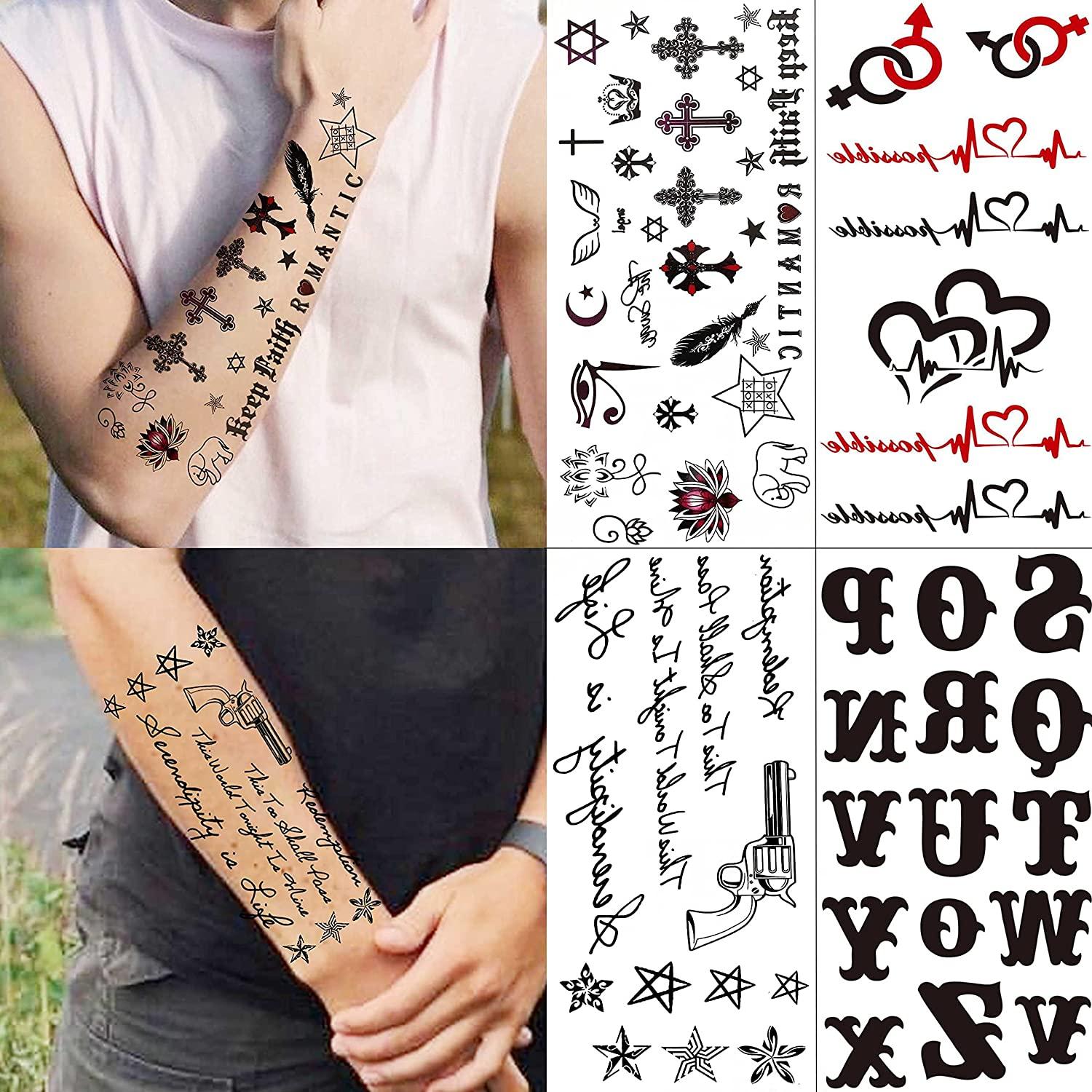 word tattoo designs for men on forearm
