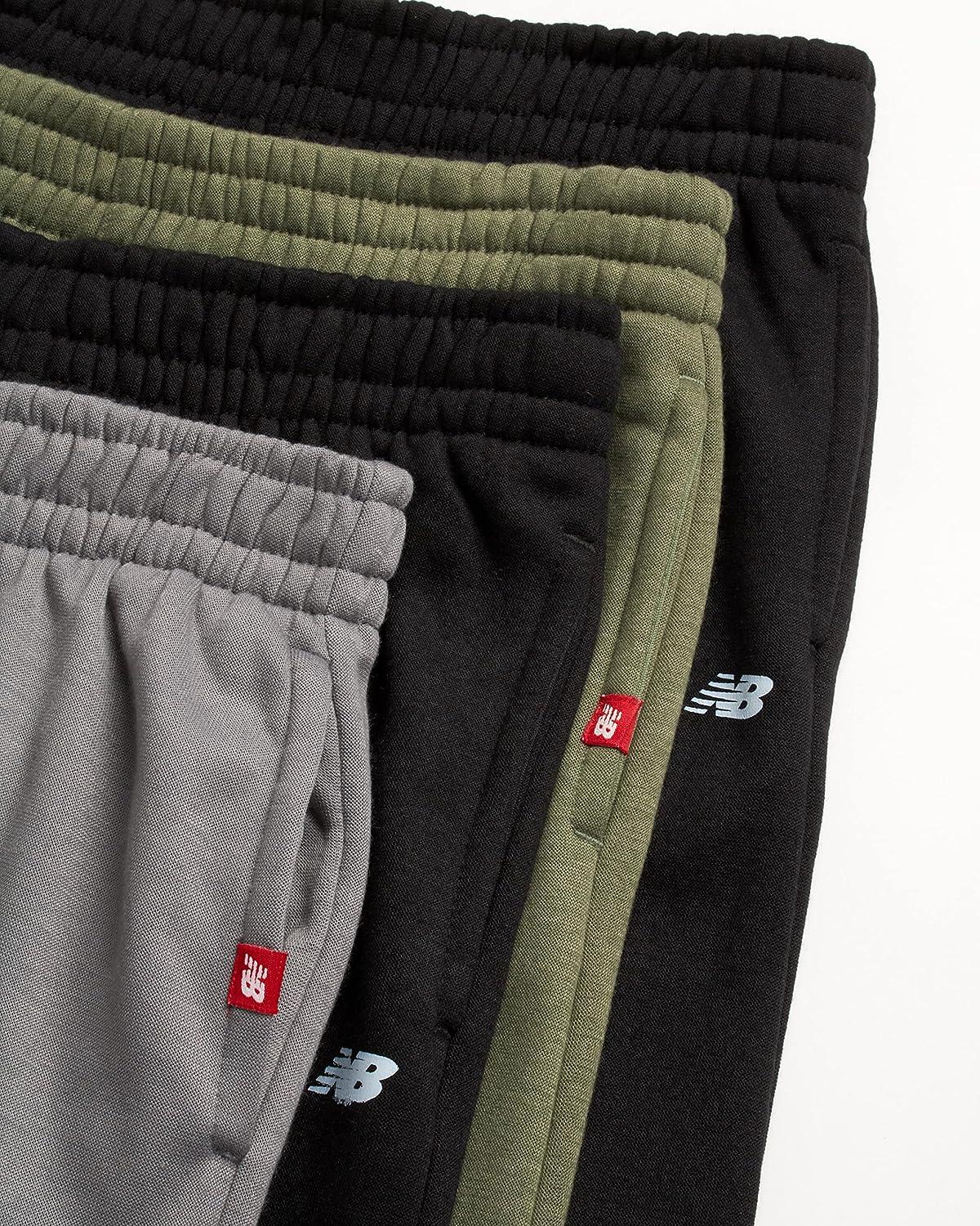New Balance Boys' Sweatpants - 2 Pack Active Fleece Jogger Pants (Size:  4-20)