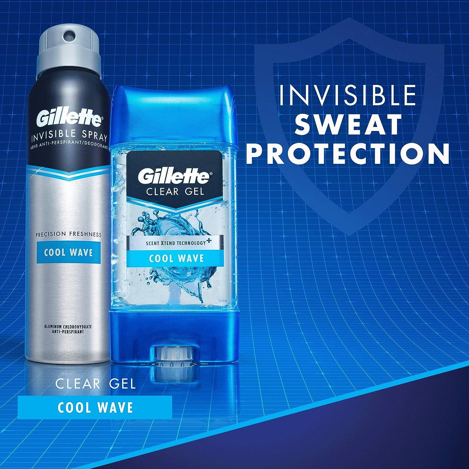 Desodorante Gillette en Gel Clear Cool Wave, 3.8 oz –