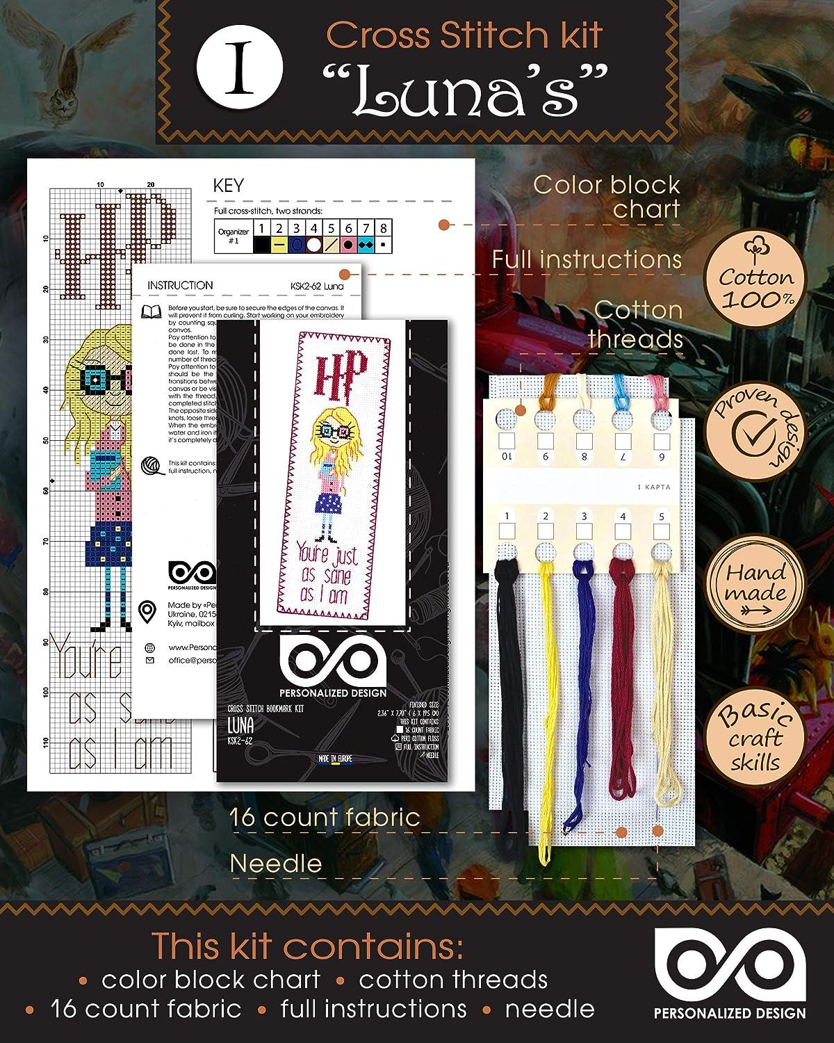 Personalized.Design Cross Stitching Kit Harry Potter Alohomora - DIY  Bookmark Sewing Kit