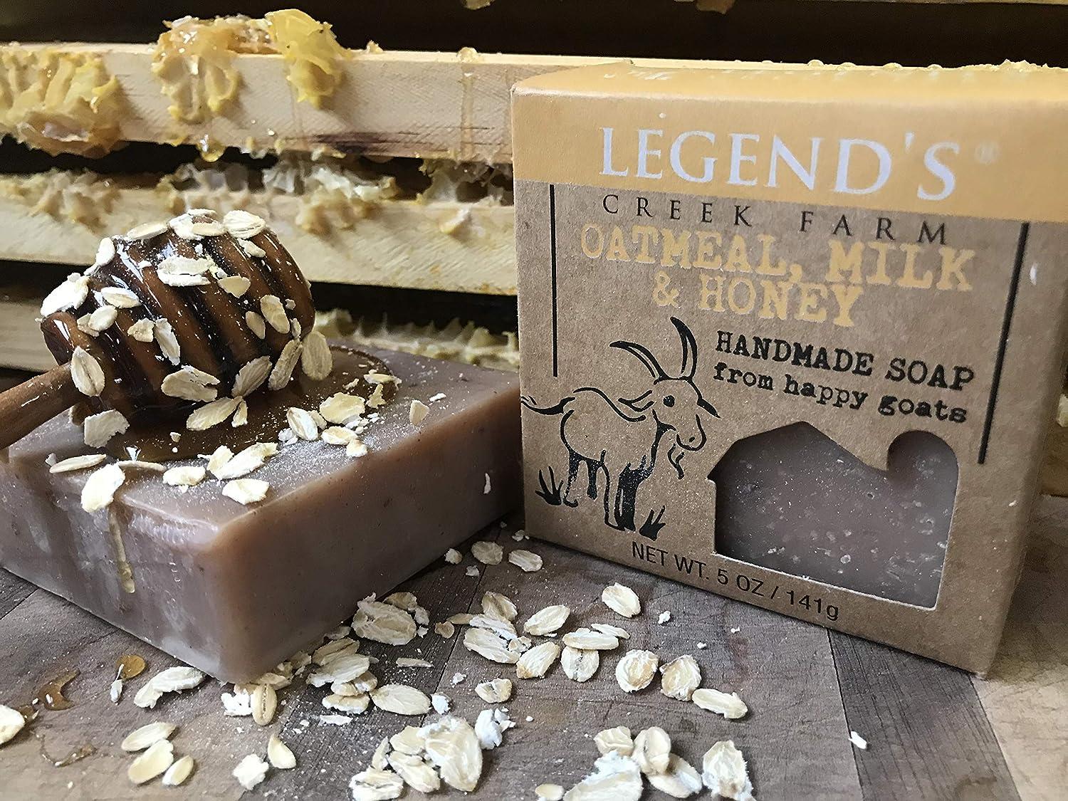 Legends Creek Farm Goat Milk Soap, Moisturizing Cleansing Bar for Han