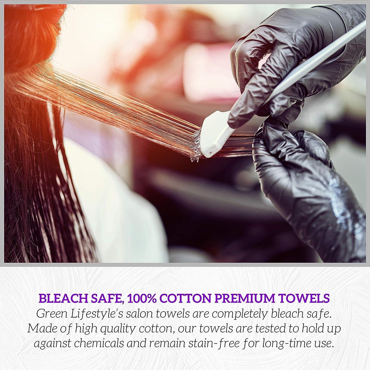 GREEN LIFESTYLE Black Bleach Proof Towels Bulk Sets 100% Cotton 16