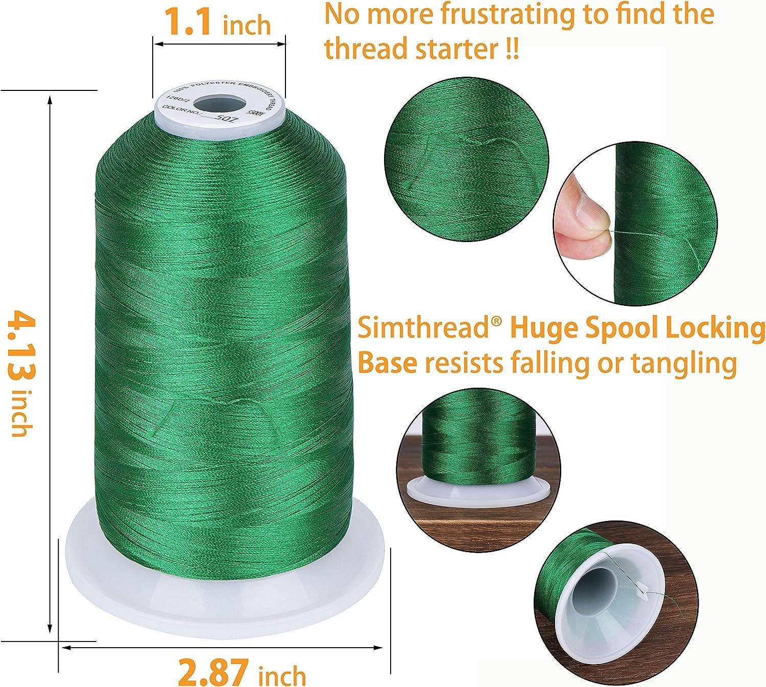 Simthread Various Color Packs of Embroidery Machine Thread 5000M