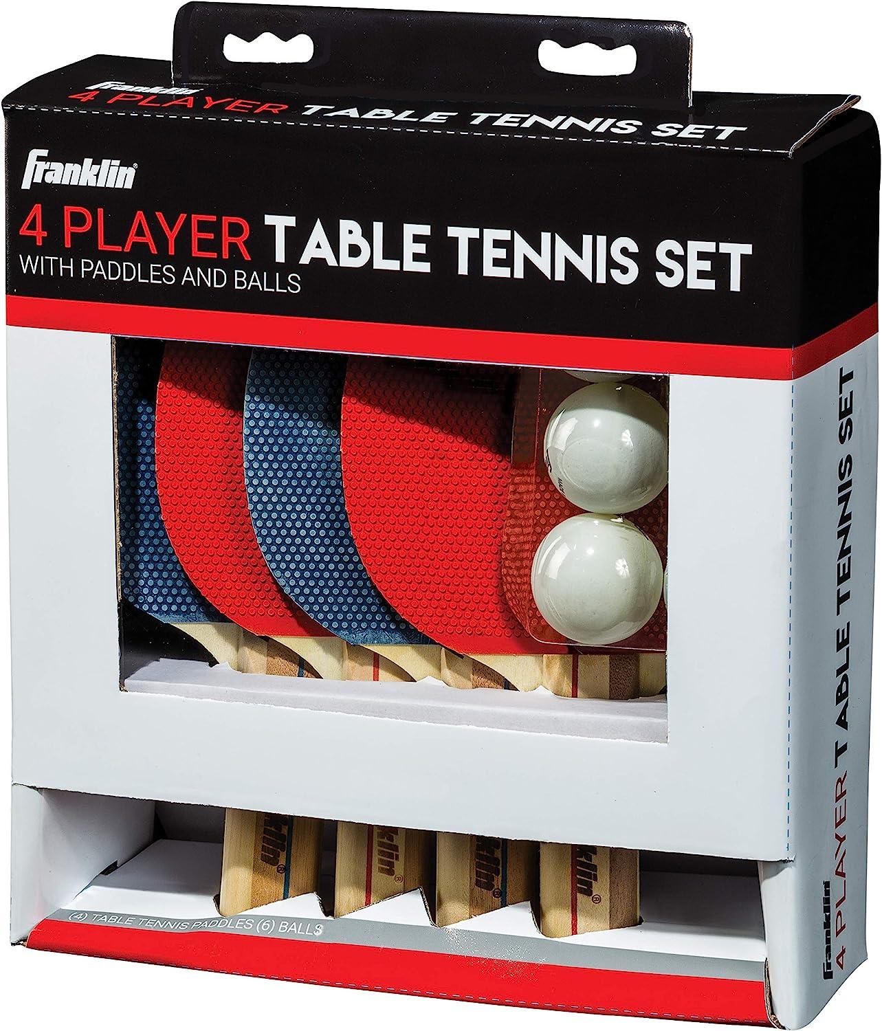 Franklin Sports Table Tennis to Go Portable Ping Pong Set - Table Top Ping  Pong Net + (2) Paddles - Ping Pong Balls Included - 2 Players