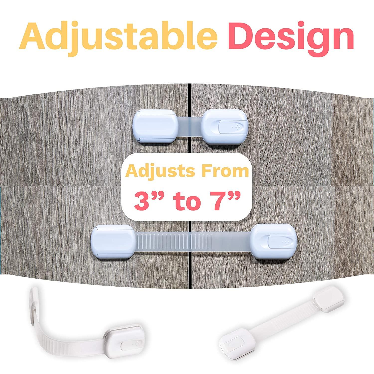 12-Piece Baby Proofing Kit: Keep Your Little Ones Safe With Adjustable  Locks For Drawers, Fridge, Dishwasher & More