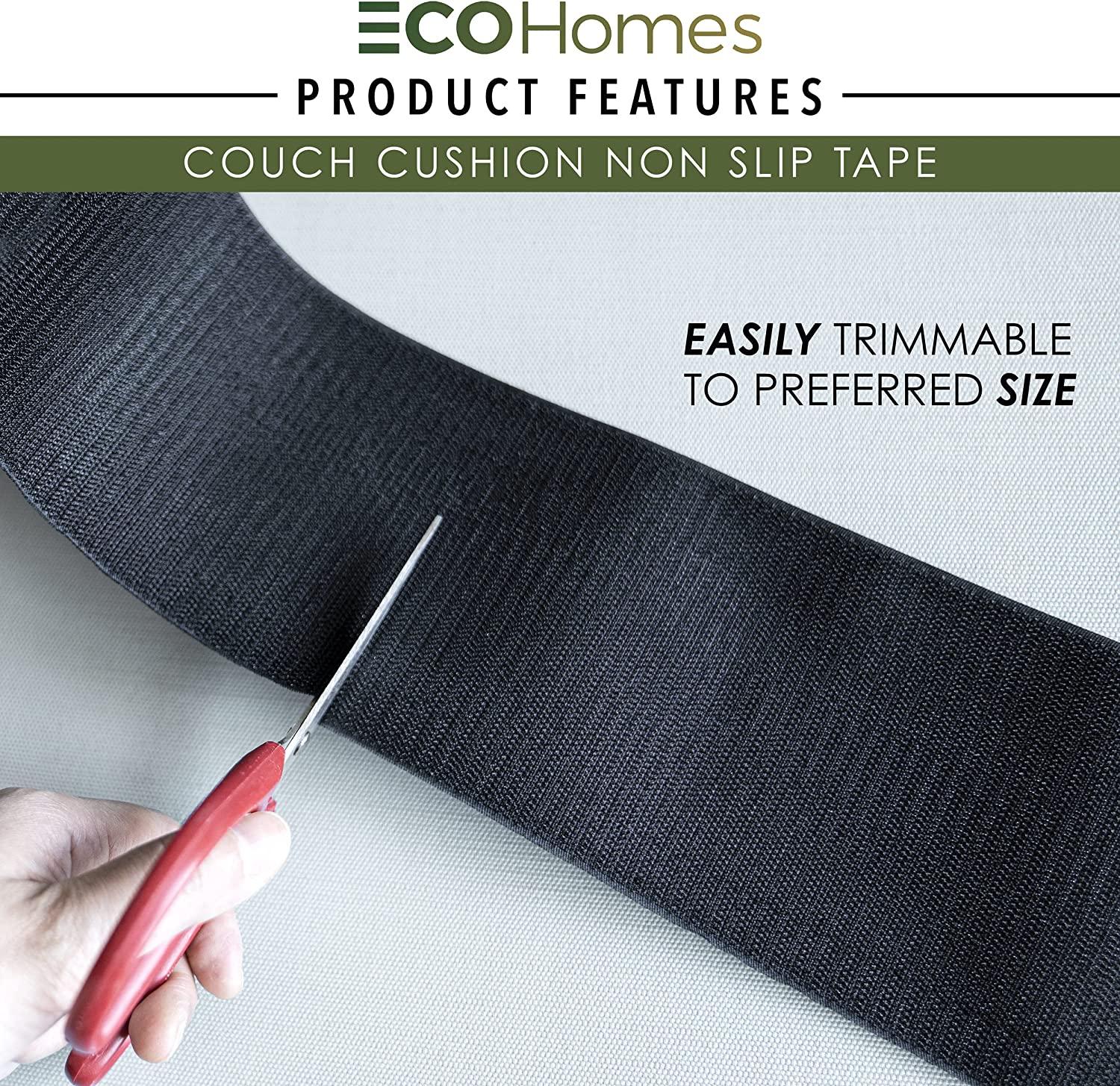 ECOHomes Couch Cushion Grip Tape Keep Couch Cushions from Sliding, Wide 4.4  Inch x 6.5 FT Heavy Duty Non Slip Cushion Pads Sheets, Strips with
