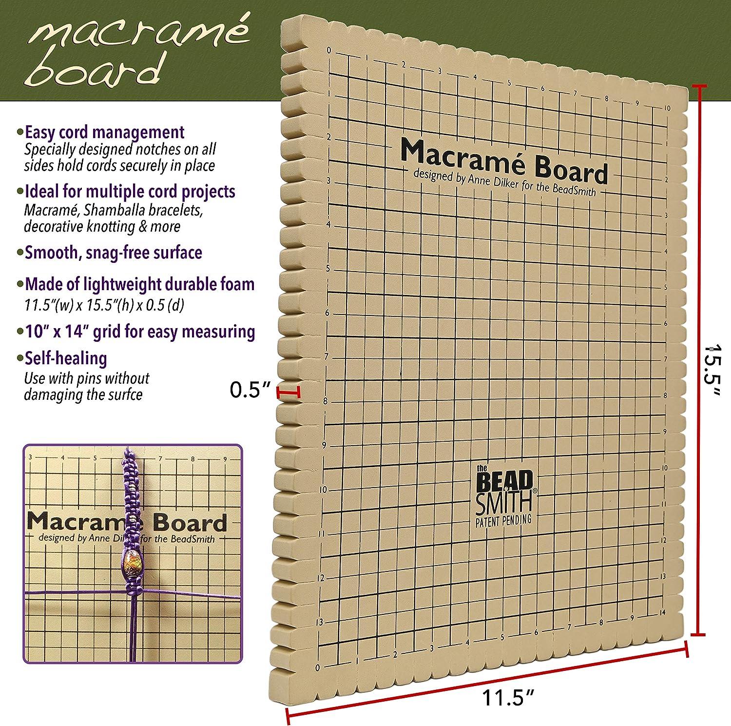 Small Macramé Board From the Beadsmith® 19x26.5cm 7.5x10.5 Inches 