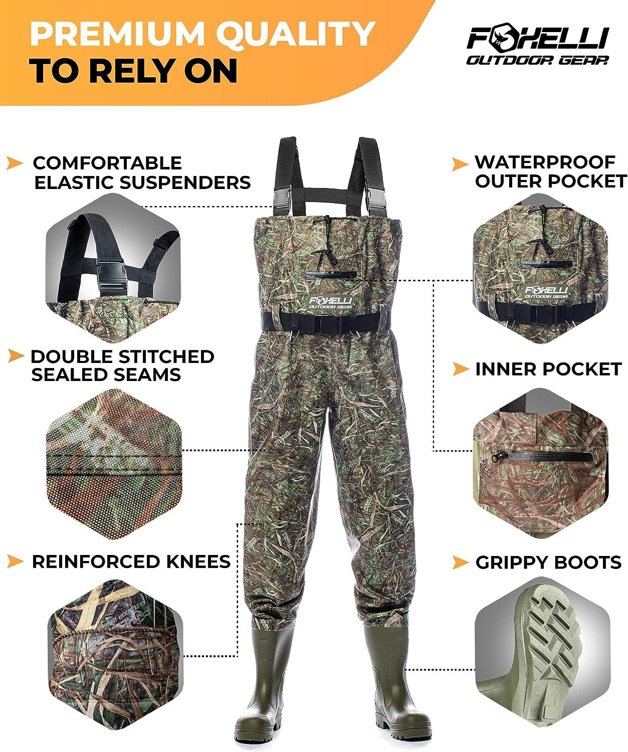 Chest Waders Waterproof PVC Pants with Boots Hunt Fishing Tackle Wading  Outdoor