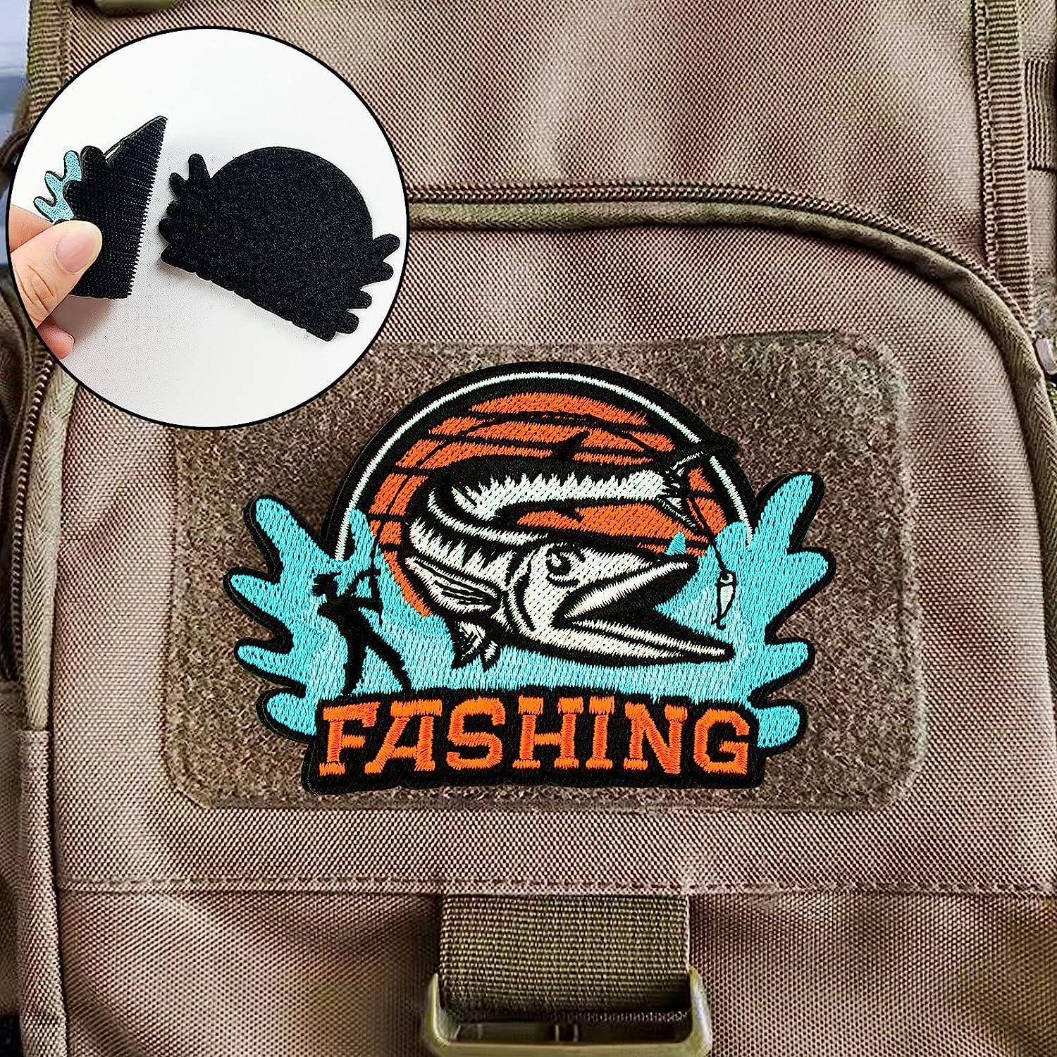 Fishing Patches Embroidery ，Iron On Patches for Backpack、hat，Great Emblem  Patches for Fisherman, Angler or Anyone who Loves Fishing