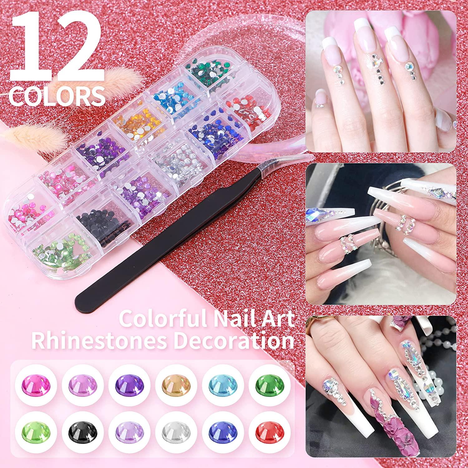 Cooserry 48 Colors Acrylic Nail Kit with Drill and UV Light - Glitter  Acrylic Powder Monomer Liquid Set with Everything with Acrylic Brushes and  200