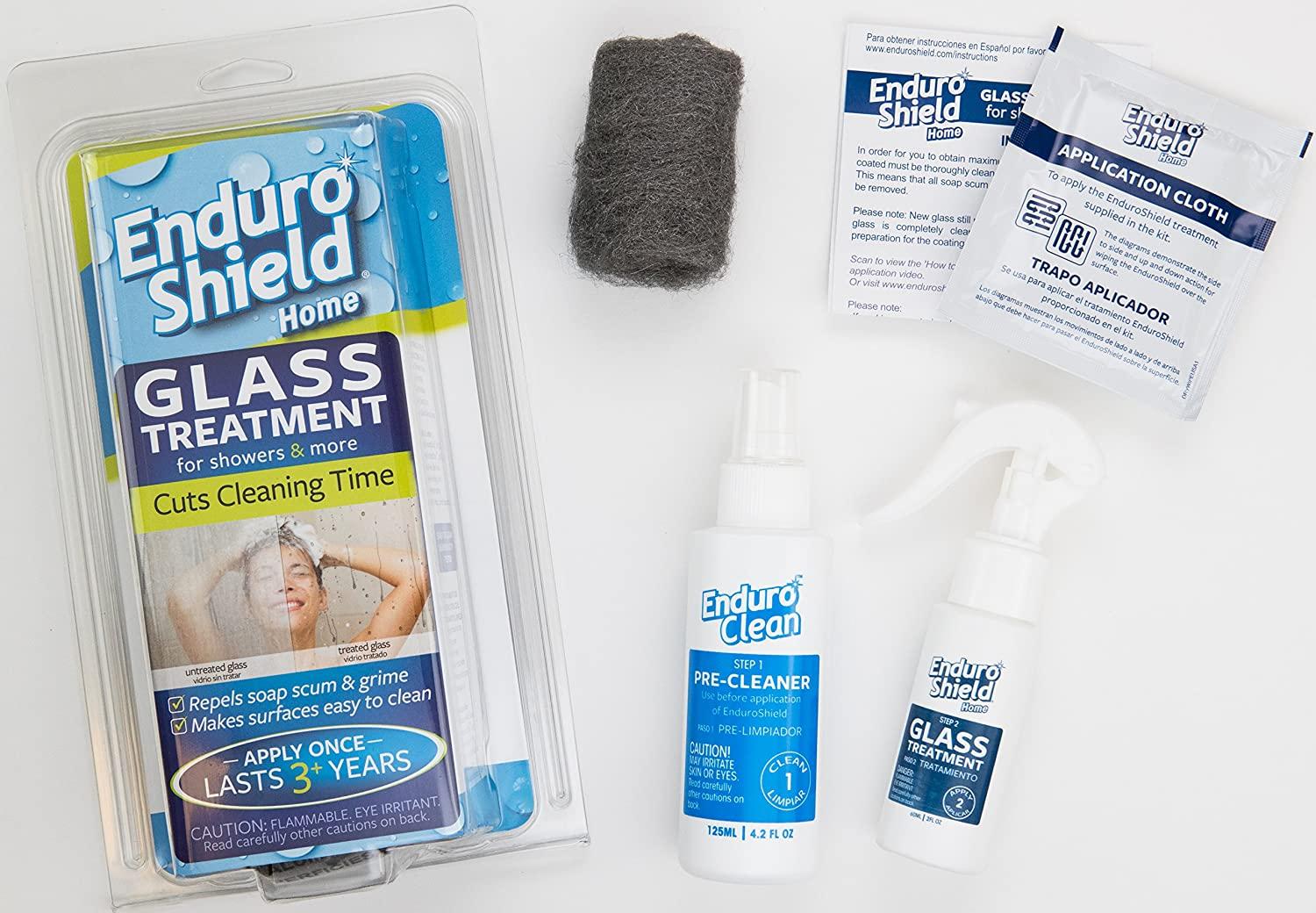 EnduroShield Home Treatment 2 Oz Kit For Showers & More -ONE Application  PROTECTS, makes GLASS EASIER TO CLEAN for 3 Years.