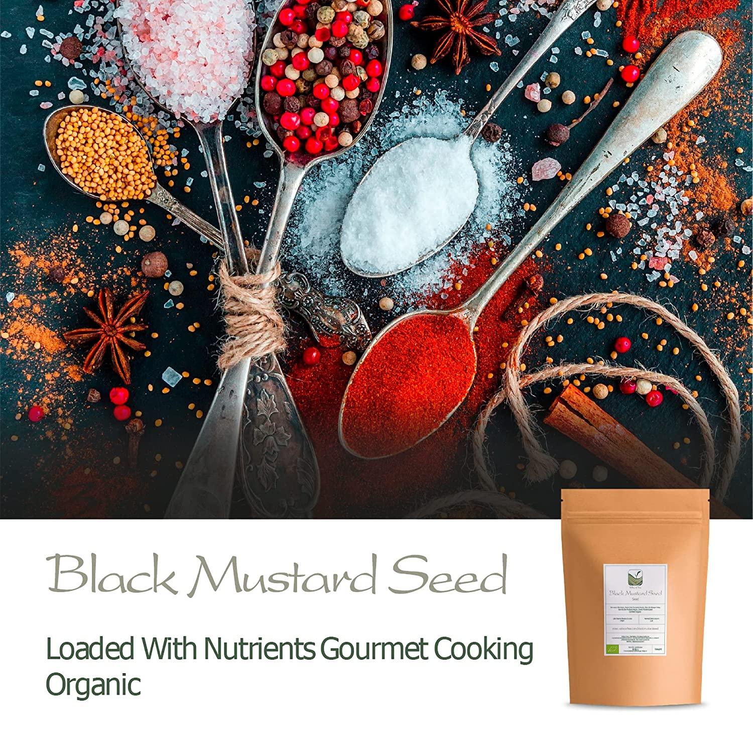 Organic Black Mustard Seeds 200g Spicy Cooking Ingredient Whole Dark Mustard Seed 