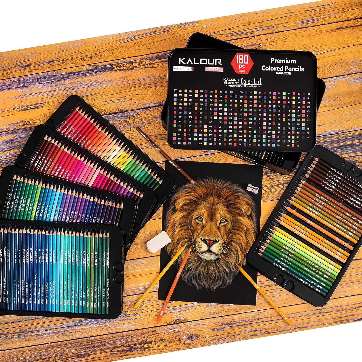 Kalour Professional 240 Colors Colored Pencils Set Artists Soft