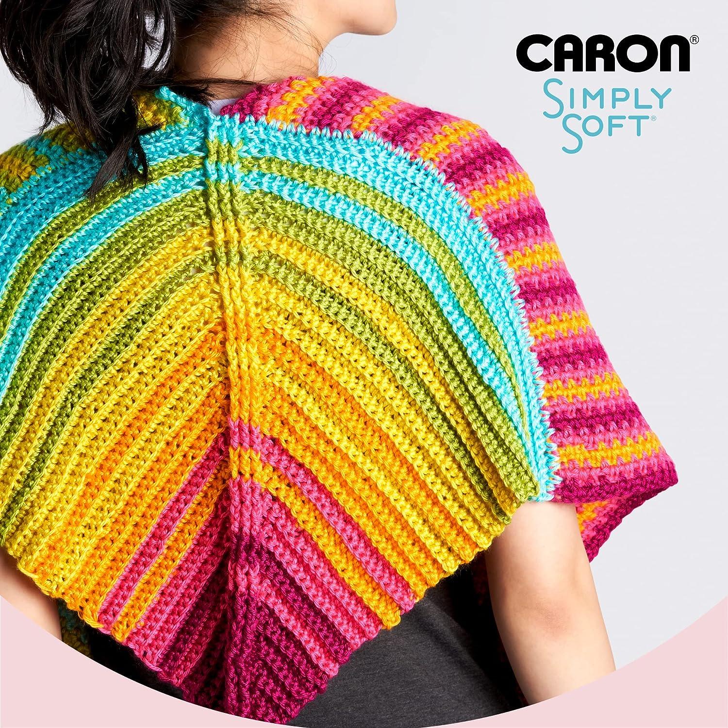 Caron One Pound Solids Yarn, 16oz, Gauge 4 Medium, 100% Acrylic - Medium  Grey Mix- For Crochet, Knitting & Crafting ( 1 Piece )