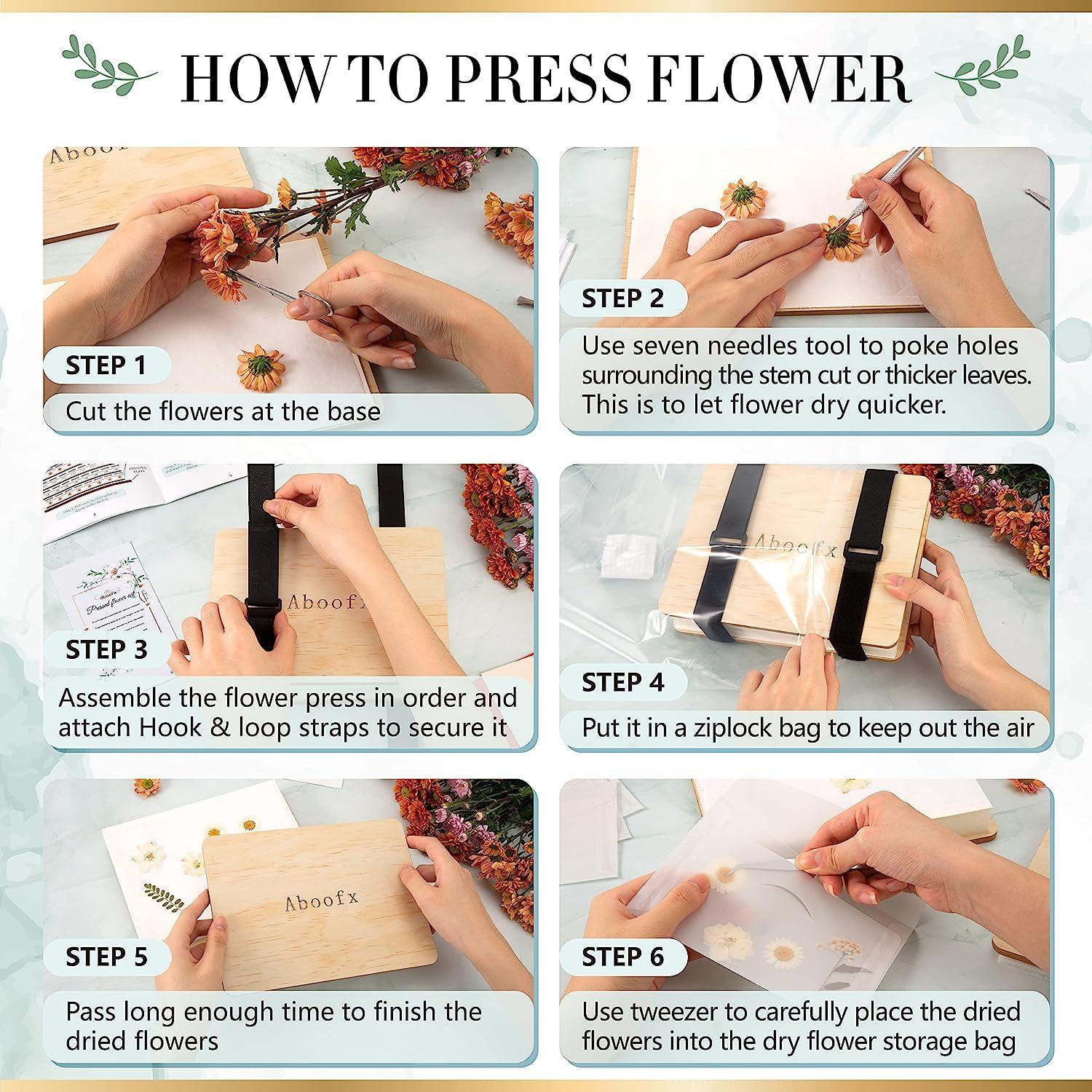 Aboofx Extra Large Flower Press, 13.4 x 8.7 10 Layers Wooden Flower  Pressing Kit with Storage Bag, Flower Pressing Kit for Adults, Pressed  Flower