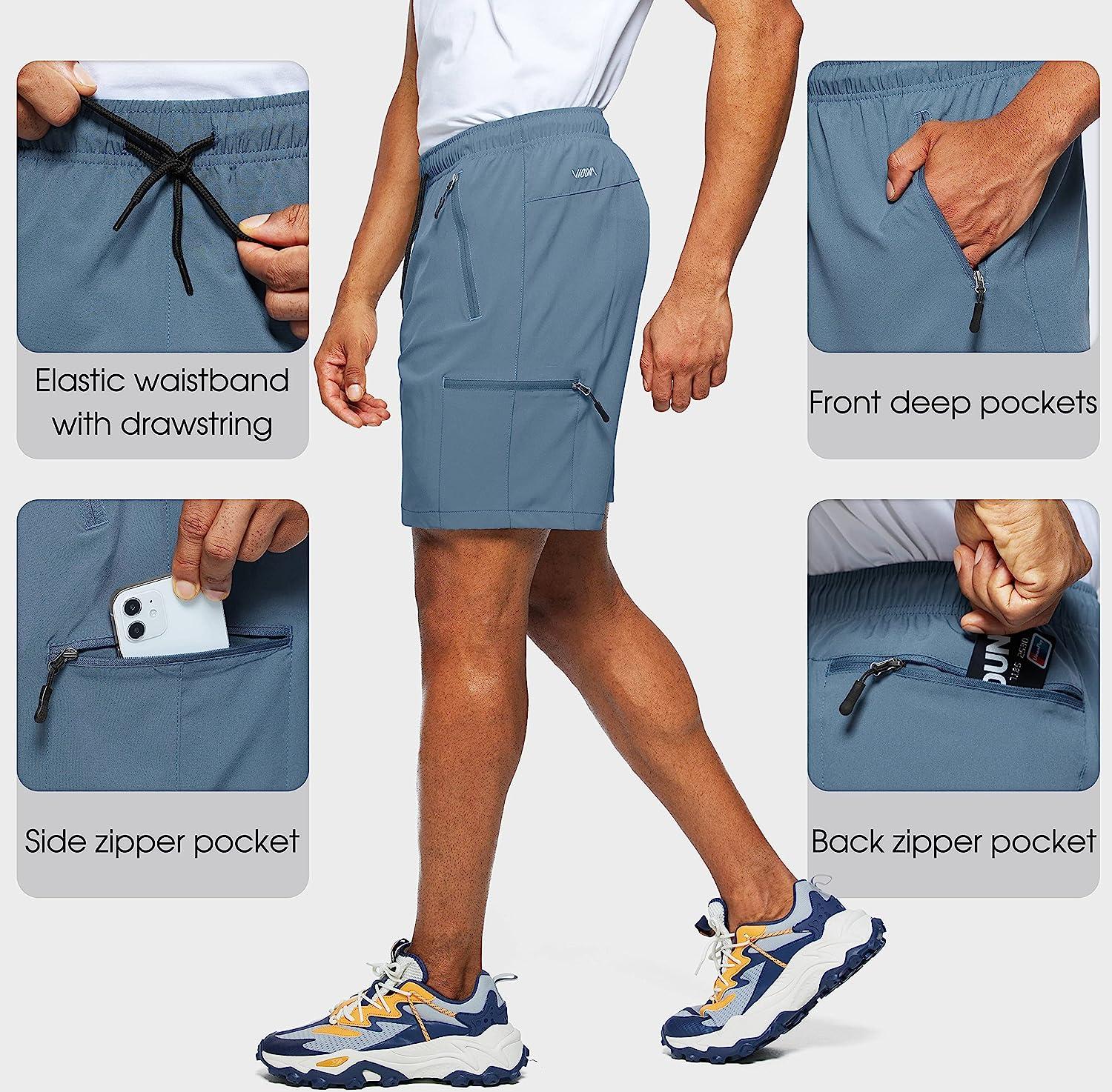Viodia Men's Hiking Cargo Shorts Stretch Quick Dry Lightweight