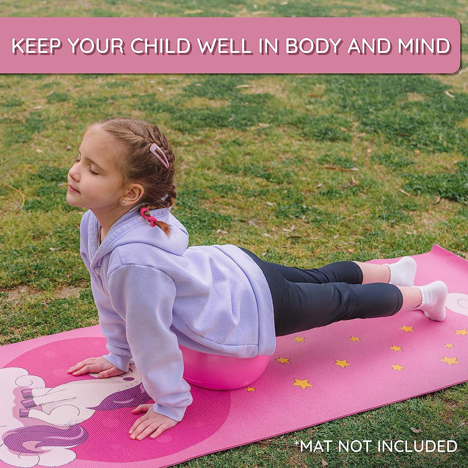 ABTECH Unicorn Yoga Starter Kit for Kids - Two Yoga Blocks, One