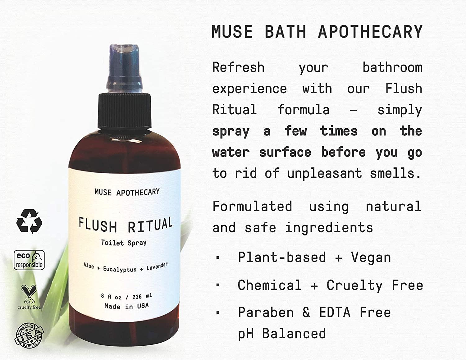 Muse Bath Apothecary Yoga Ritual - Aromatic and Refreshing Yoga Mat  Cleaner, 8 oz, Infused with Natural Essential Oils - Eucalyptus Mint, 2 Pack