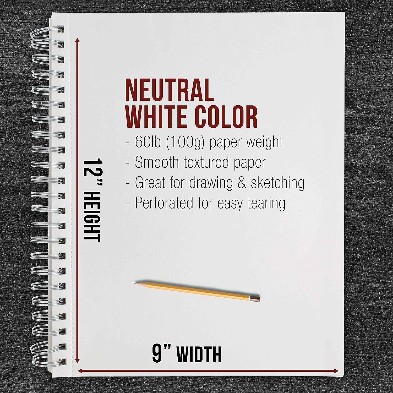 9 X 12 Inch Sketch Book, Top Spiral Bound Sketch Pad, 1 Pack 100-Sheets  (60lb/100gsm), Acid Free Art Sketchbook Artistic Drawing Painting Writing  Pape