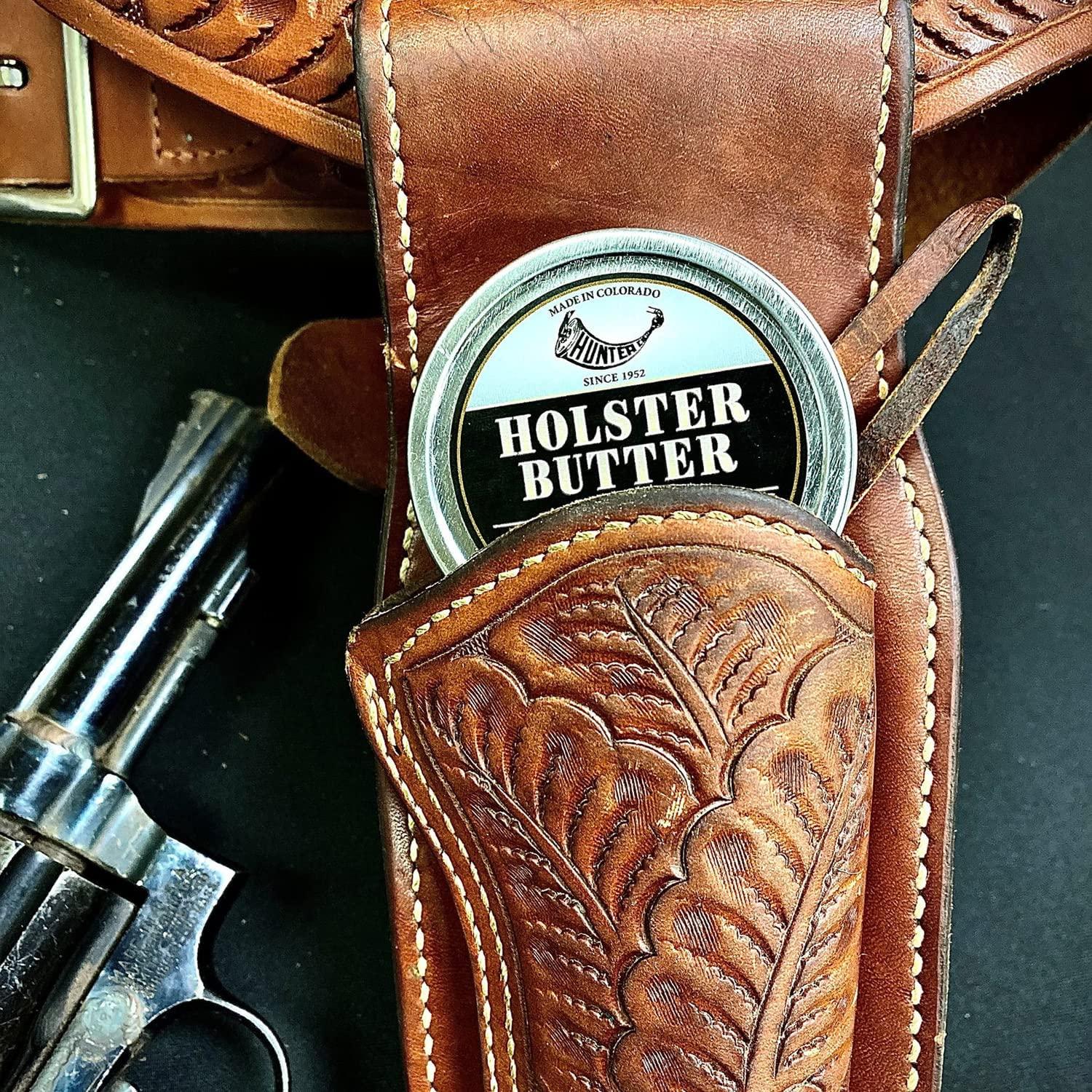 Hunter Company Leather Conditioner, Holster Butter, Leather Scented, Saddle  Soap, Cream Cleaner for Boots, Shoes, Holsters