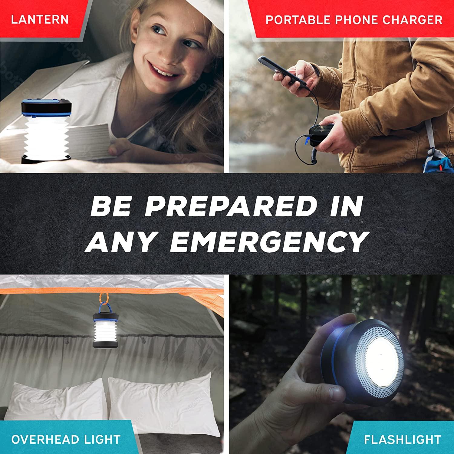 Solar Rechargeable Camping Lantern, Portable LED Camp Light Flashlight Lamp  : Product Review 