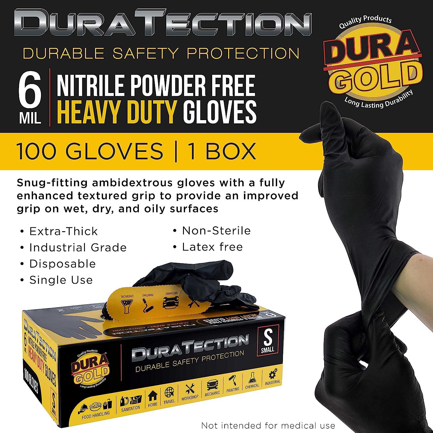 Heavy Duty Black Nitrile Gloves 6 MIL - Nitrile Mechanics Gloves