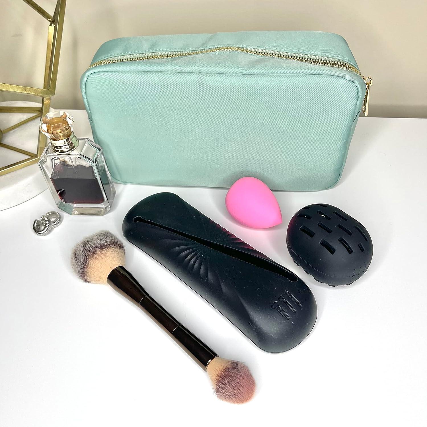 Silicone Makeup Brush Holder Case, Full Sized & Larger Brushes Fit