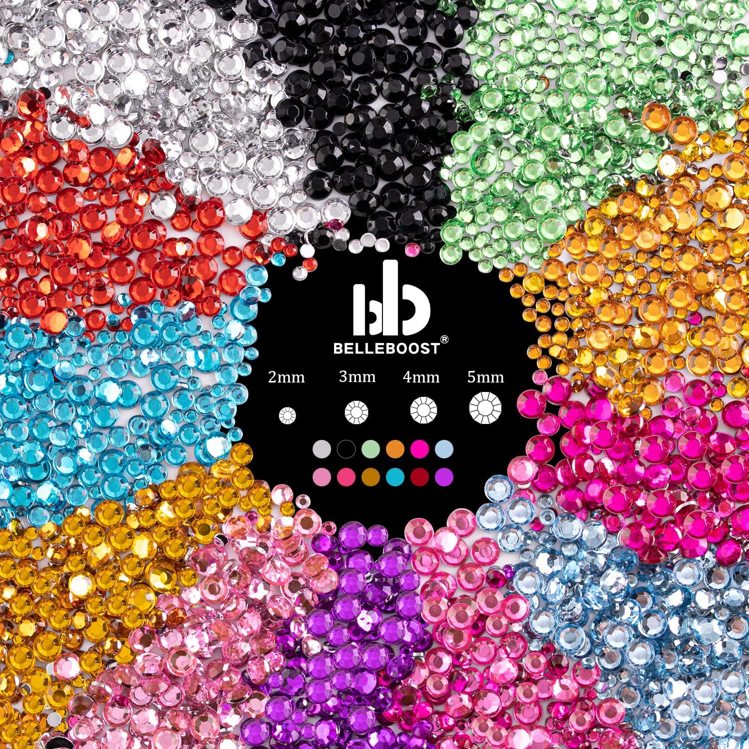  Two Packs of Flatback Rhinestones 4520 Pcs Colorful Nail Art  Rhinestones Flatback Crystal Colorful+AB+Transparent White Rhinestone with  Picker Pencil and Tweezer For Nail Art and Decoration : Beauty & Personal  Care
