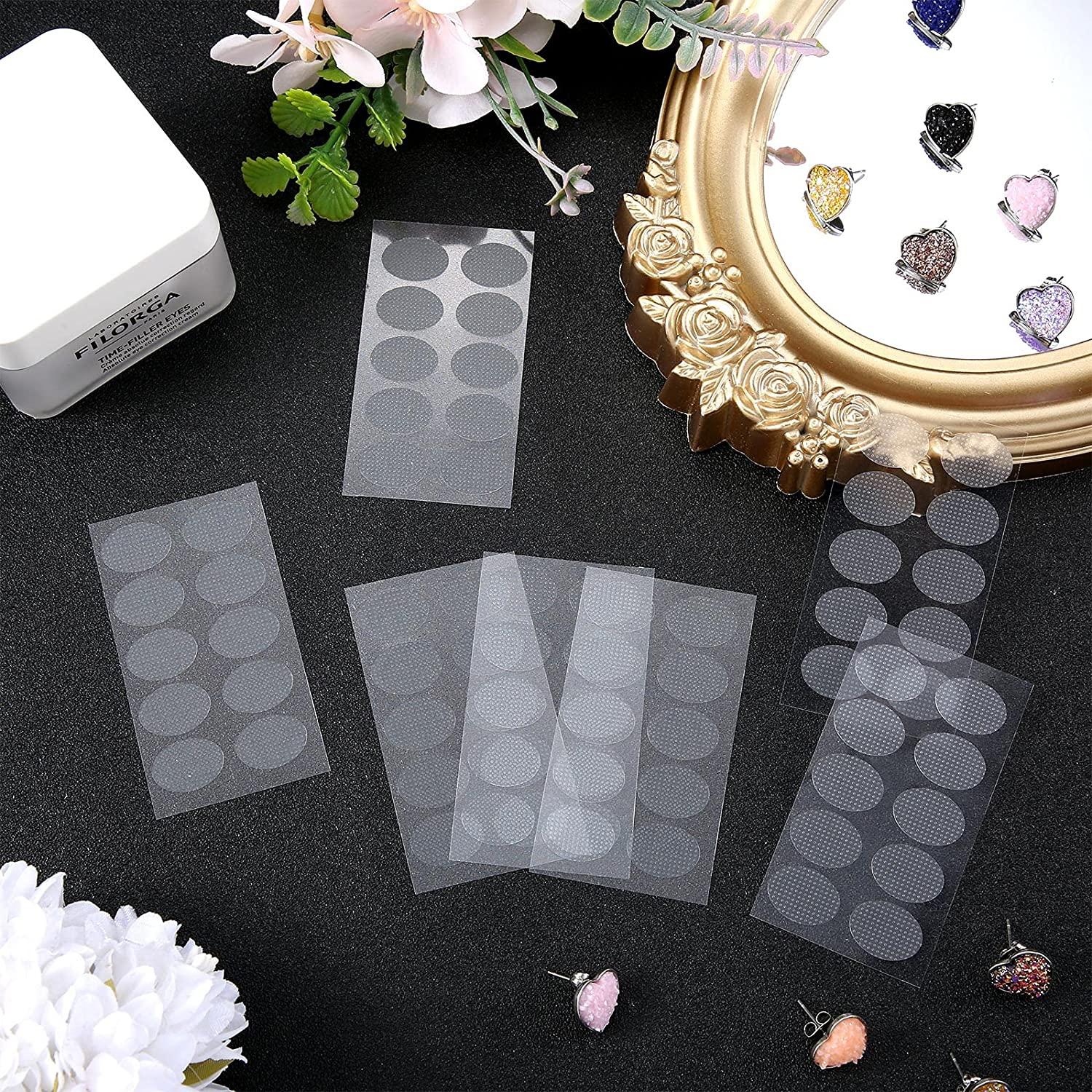 WLLHYF 300PCS Ear Patches Earring Protectors Heavy Earrings Stabilizers Ear  Lobe Support Pads Large Earrings Support Sticker Prevents Tears Reduces