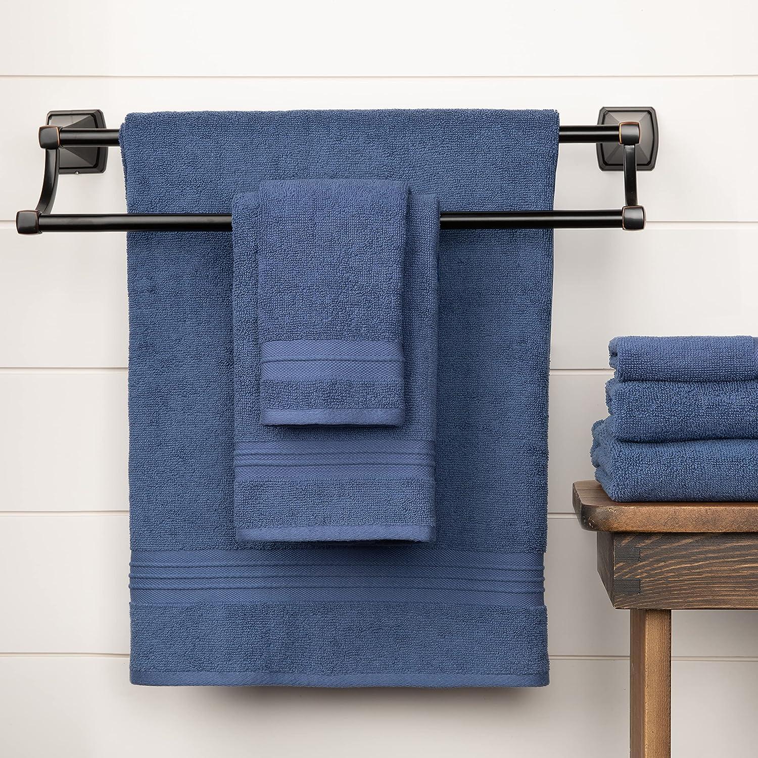 Sticky Toffee Cotton Terry Kitchen Dish Towel, Blue, 4 Pack, 28 in x 16 in