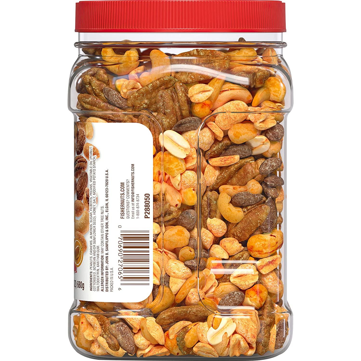 Caramelised Honey Nut Mix in Gift Jar - (475g) on SALE now