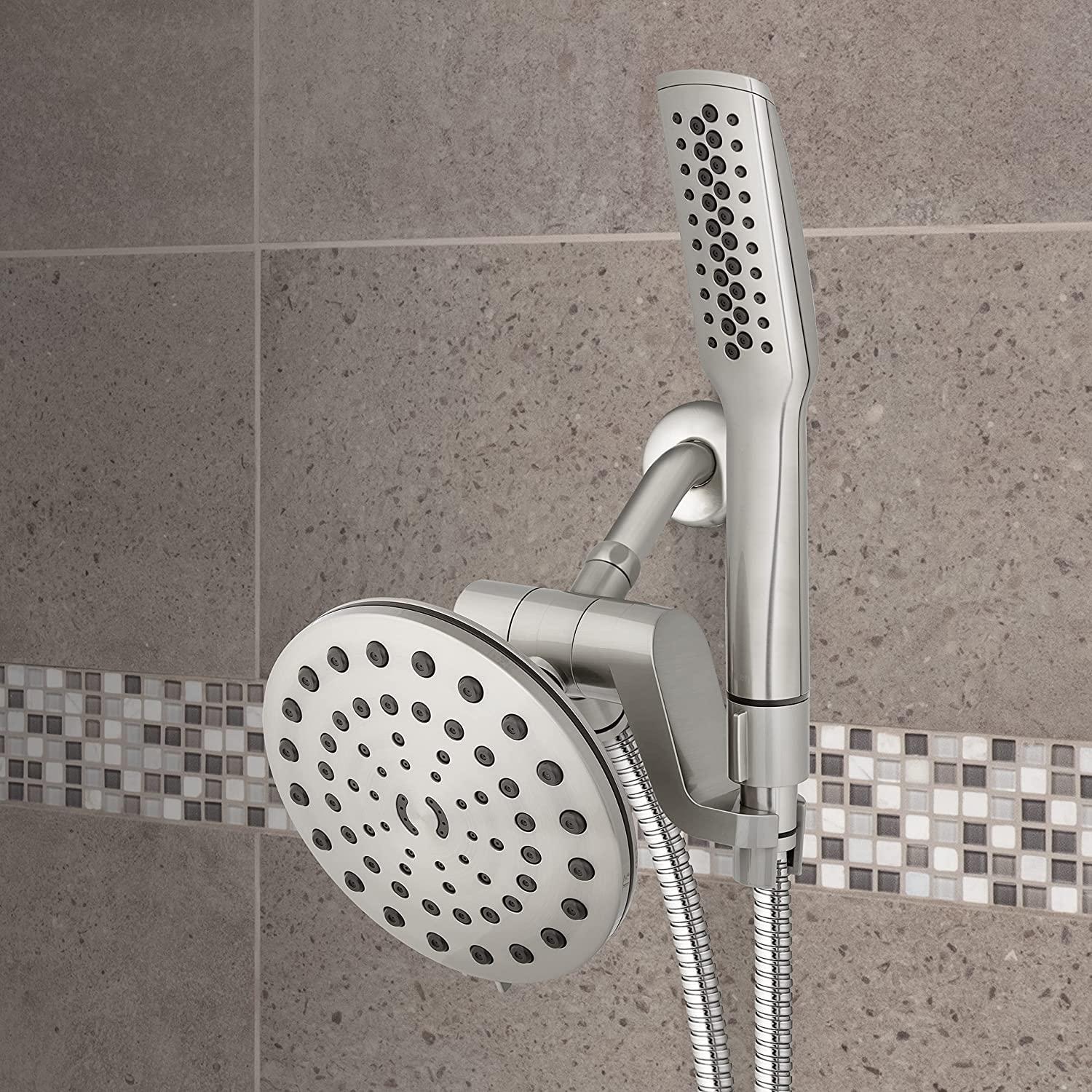 Waterpik High Pressure Pulsating Shower Wand And Rain Shower Head Combo