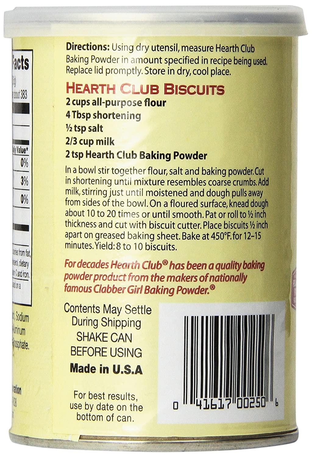 Hearth Club Baking Powder ( oz Cans) 2 Pack