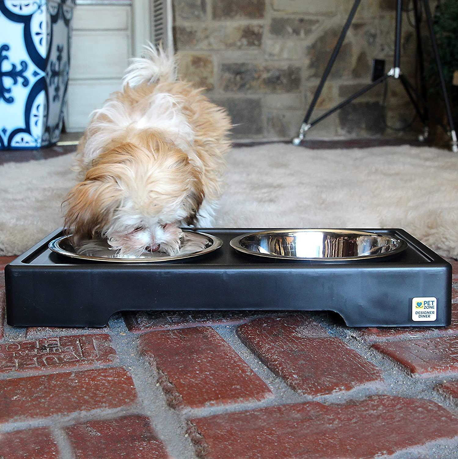 Pet Zone  Designer Diner Adjustable Raised Dog Bowls
