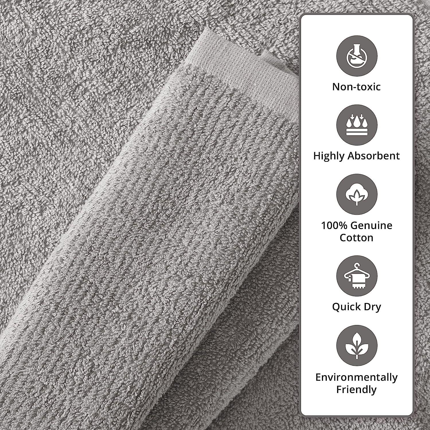 NY Loft 100% Cotton Towel Set, Super Soft and Absorbent Quick-Dry 2 Bath  Towels 2 Hand Towels and 2 Washcloths