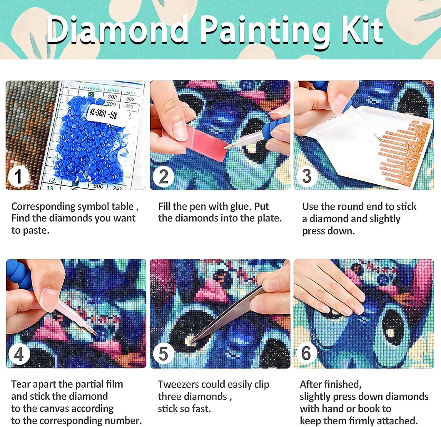 DIY Stitch 5D Diamond Painting Kit - Home Room Wall Decor Art For Adults &  Kids