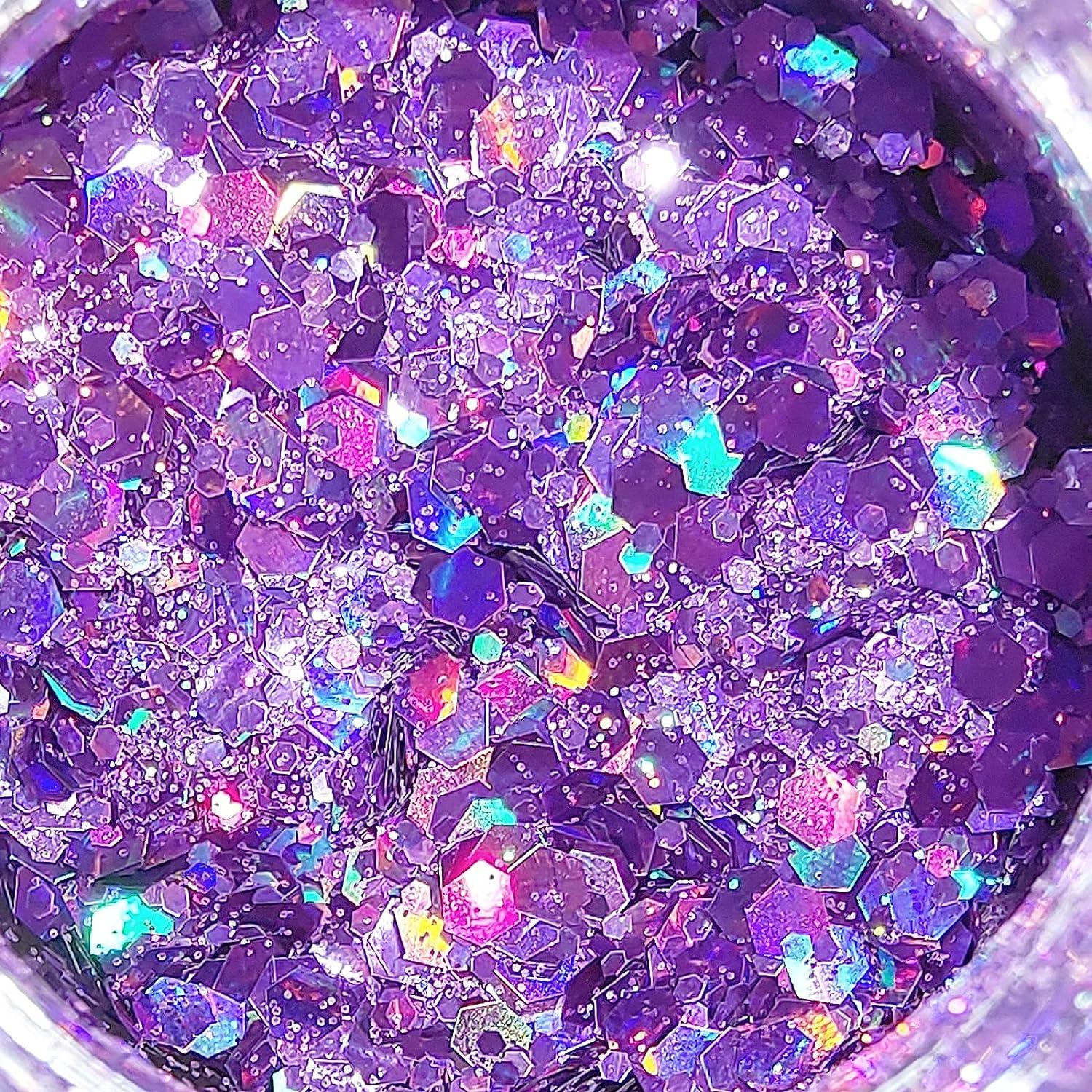 Pastel Purple Chunky Glitter Poly Glitter for any crafts! FAST