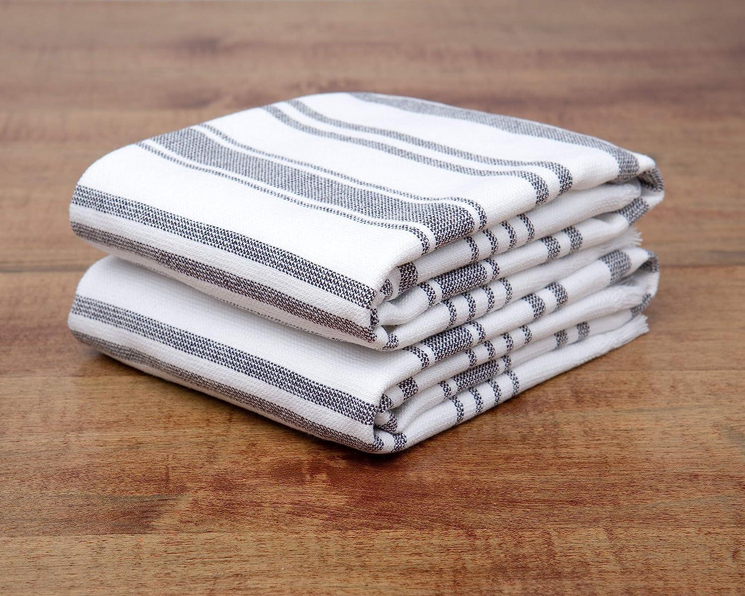 Sticky Toffee Cotton White Hand Towels Set for Bathroom, Soft and Absorbent  Decorative Bath Hand Towels, Modern Gray Striped Towels, Oeko-Tex Cotton,  Reusable and Quick Drying, 28 in x 16 in Hand