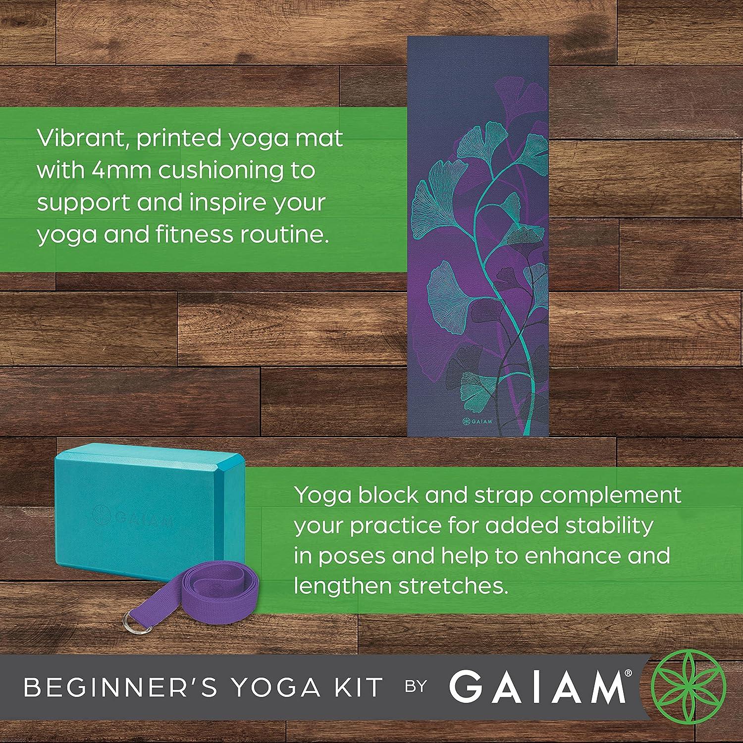 Gaiam  Beginner Yoga Kit, Lily Shadows –
