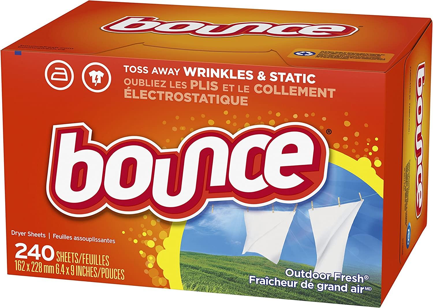 Bounce Free & Gentle Unscented Fabric Softener Dryer Sheets, 240