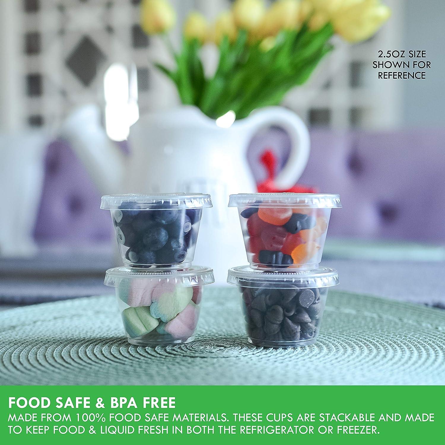 5/10/20 Pcs Clear Food Small Sauce Containers Package Box&Lid