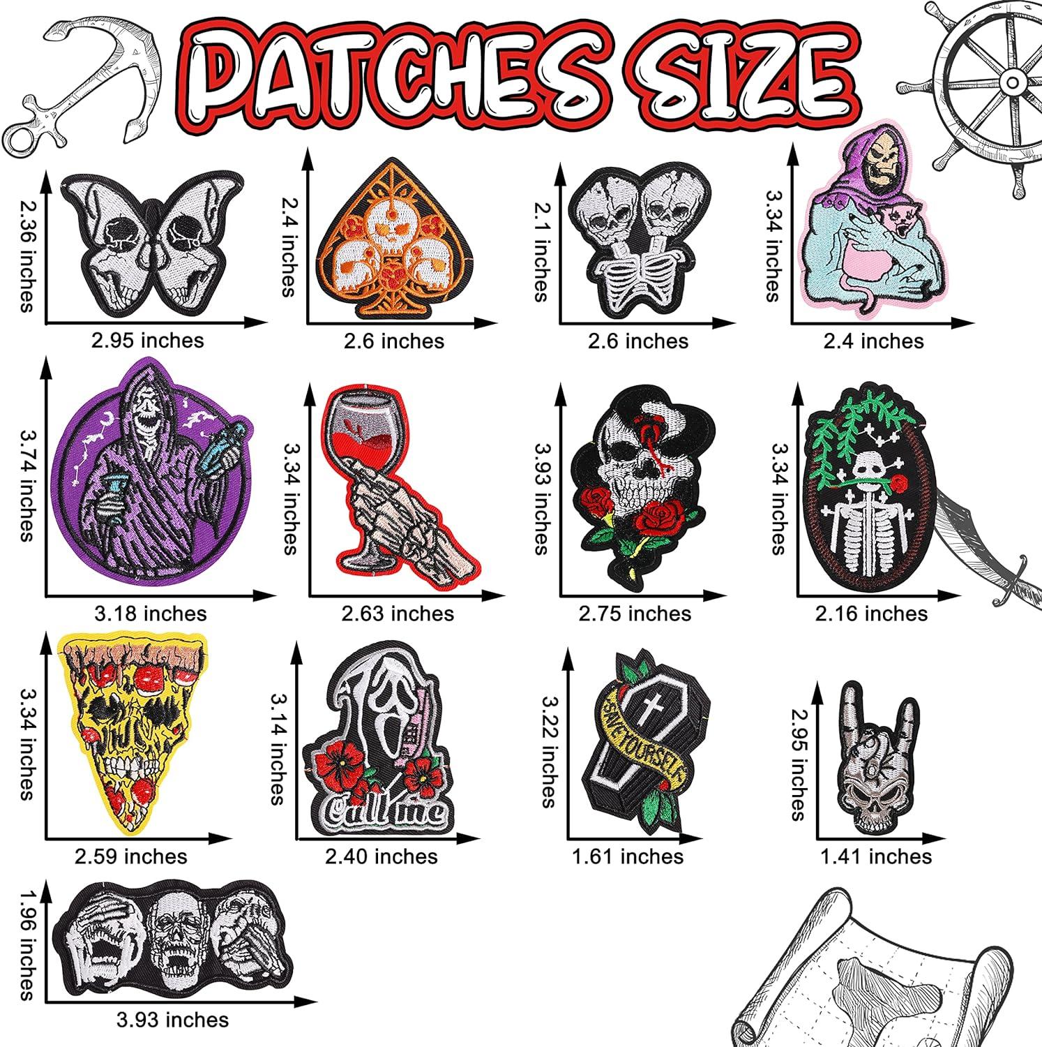 Patches Clothes Embroidered Logo Punk, Patches Jackets Skulls