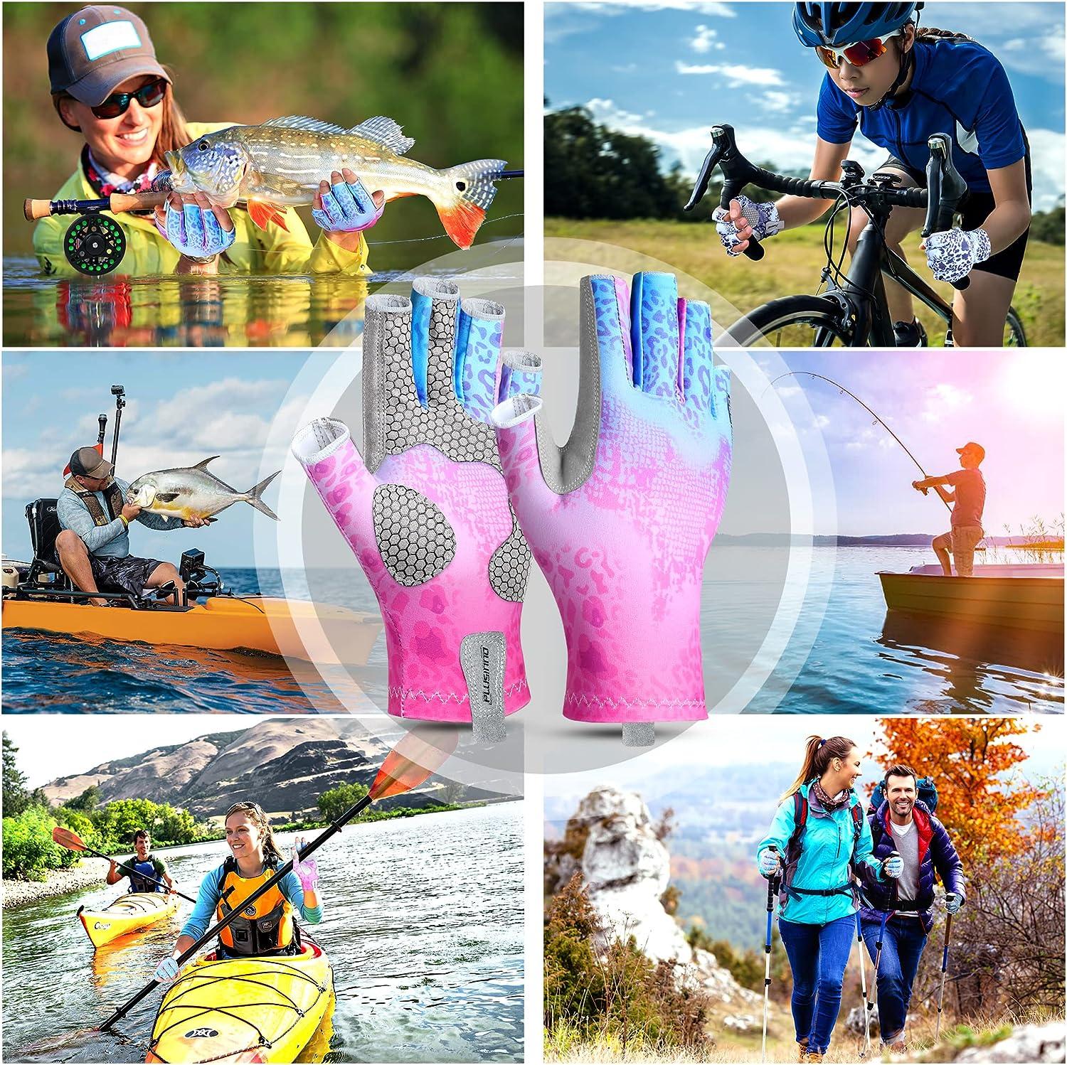 UV Protection Fishing Fingerless Gloves UPF50+ Sun Gloves Men Women for  Kayaking
