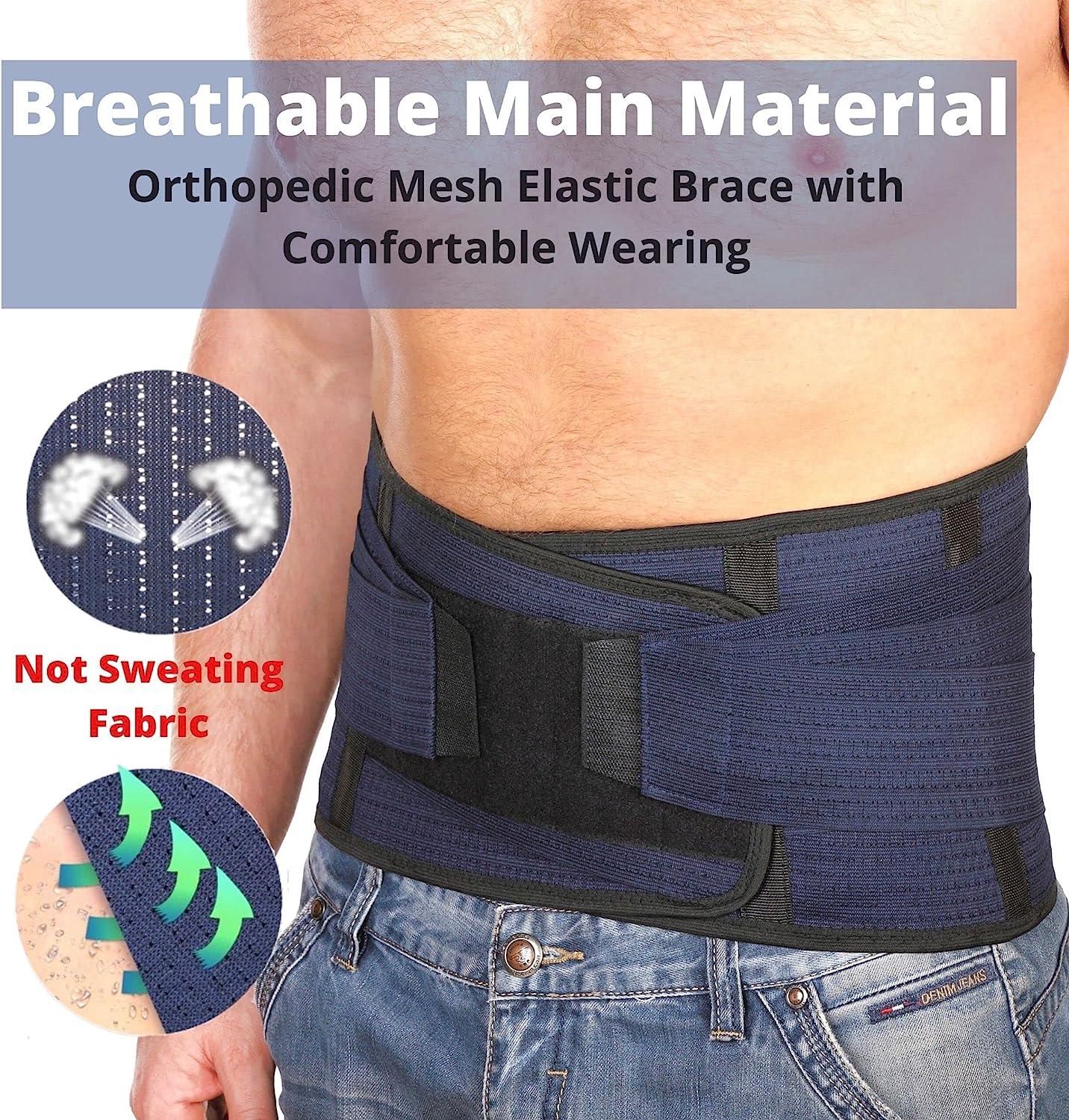 Buy AVESTON Back Brace for Lower Back Pain Relief 6 ribs Belt with