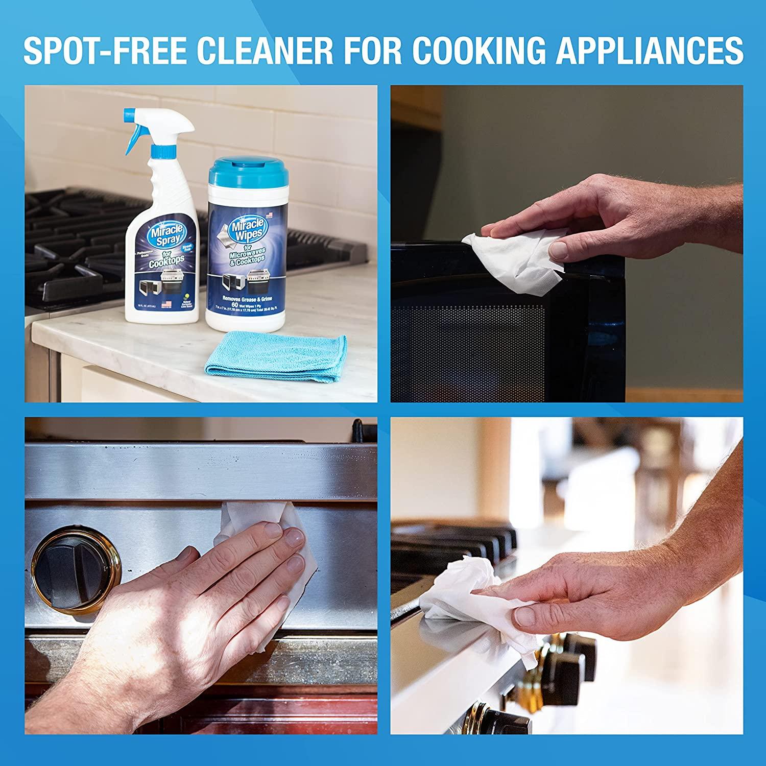 MiracleWipes for Microwaves and Cooktops, Easily Removes Food and